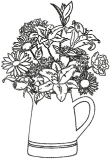 One-Color Bouquet in a Pitcher