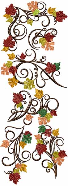 Autumn Branches Set of 6 Machine Embroidery Designs
