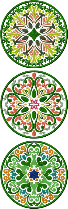 Floral Mandala Coasters In-the-Hoop (ITH)